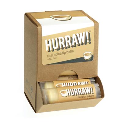 Hurraw! Organic Lip Balm Chai Spice 4.8g x 24 Display